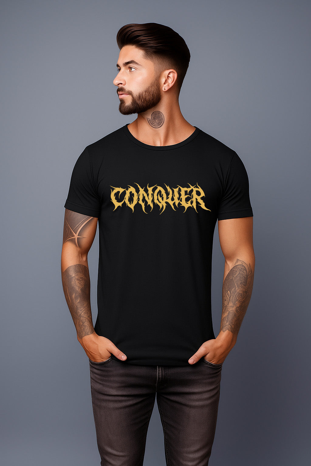 MEN "CONQUER" Graphic Tee
