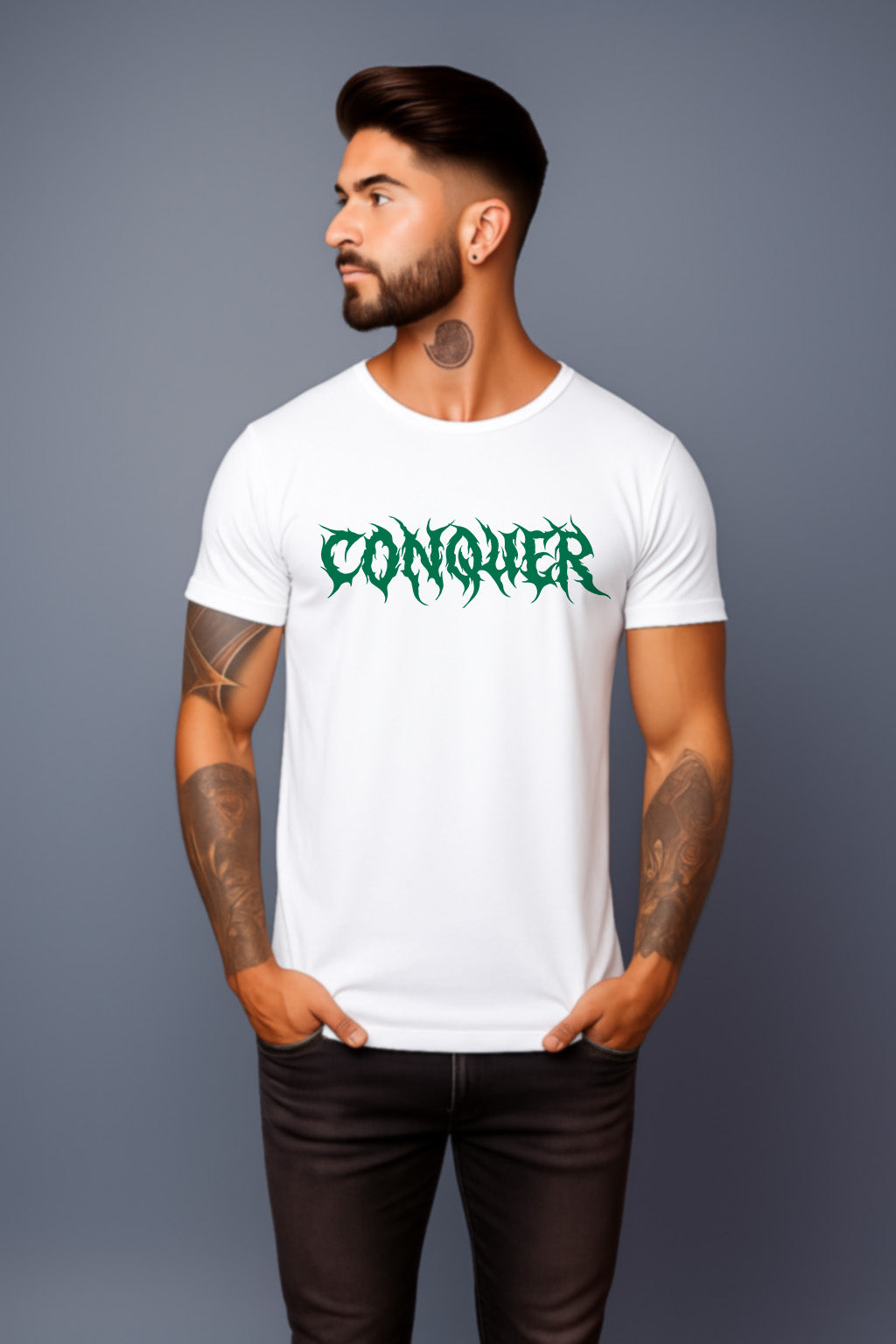 MEN "CONQUER" Graphic Tee