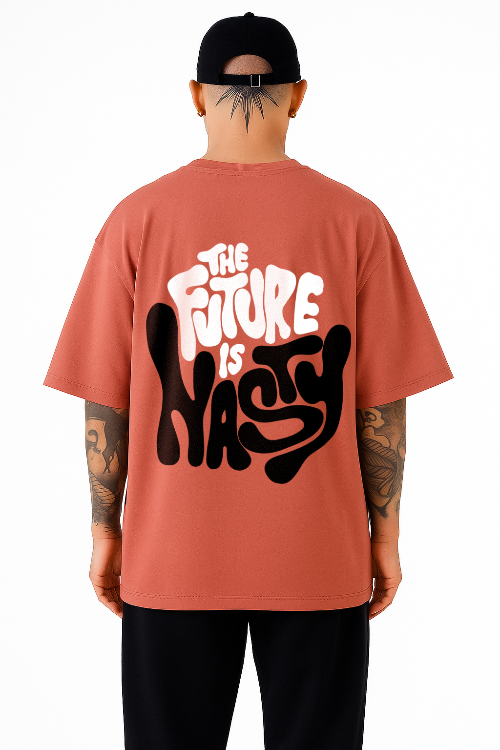 Oversized Graphic T-Shirt – “The Future is Nasty”