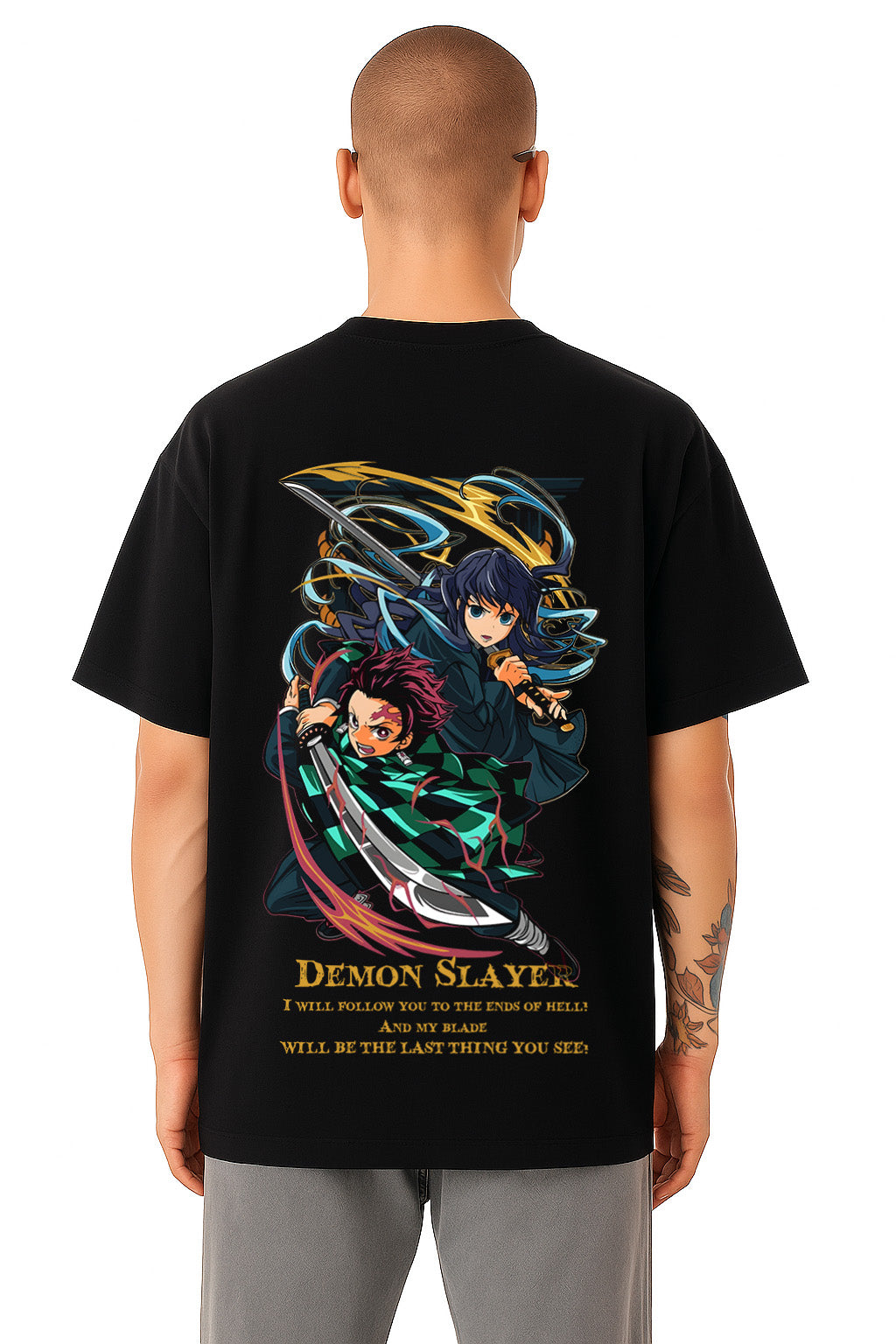 Demon Slayer Oversized Graphic Tee